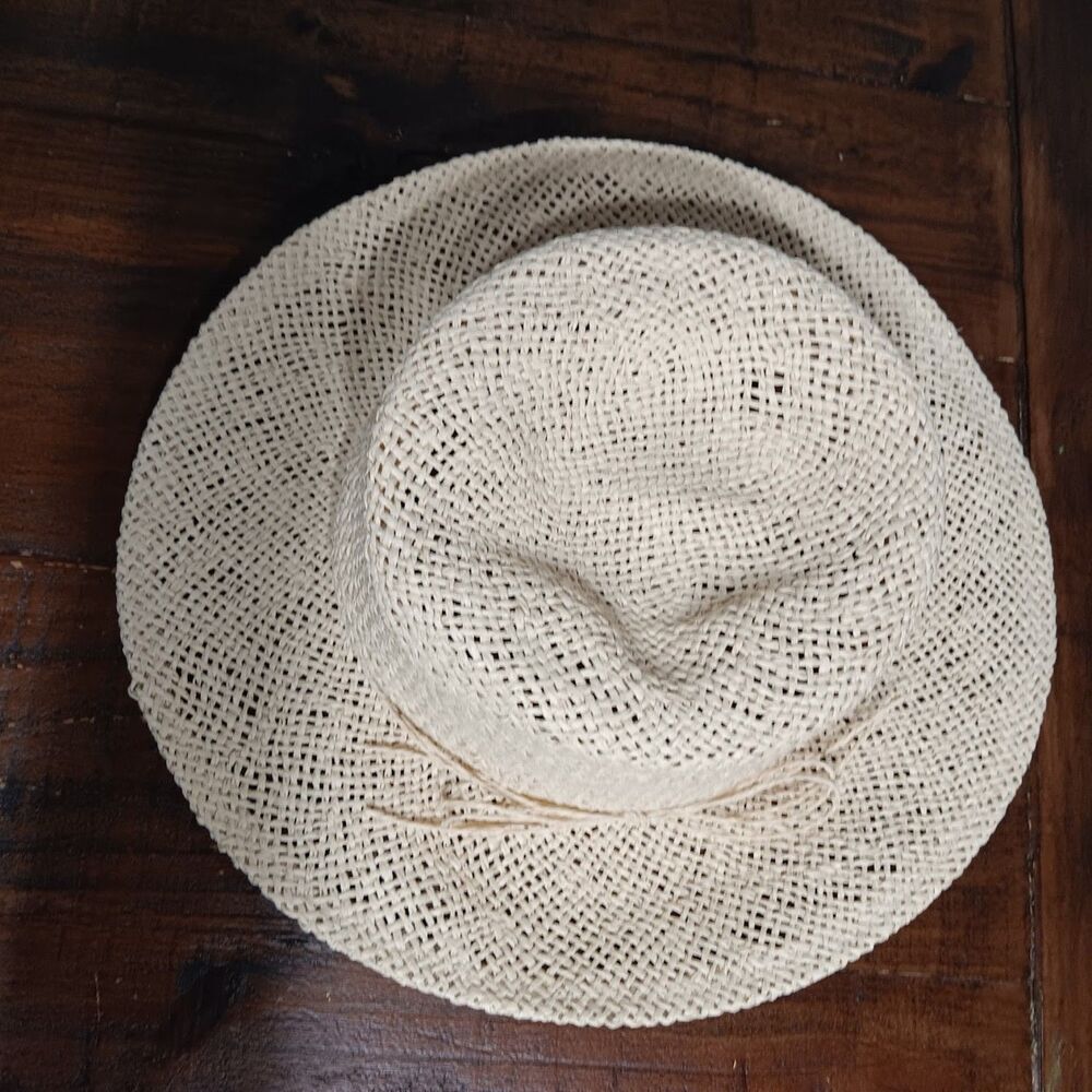FALLS CREEK BEIGE PAPER STRAW WIDE BRIM SUN HAT WOMEN'S OS ONE SIZE - Picture 6 of 6